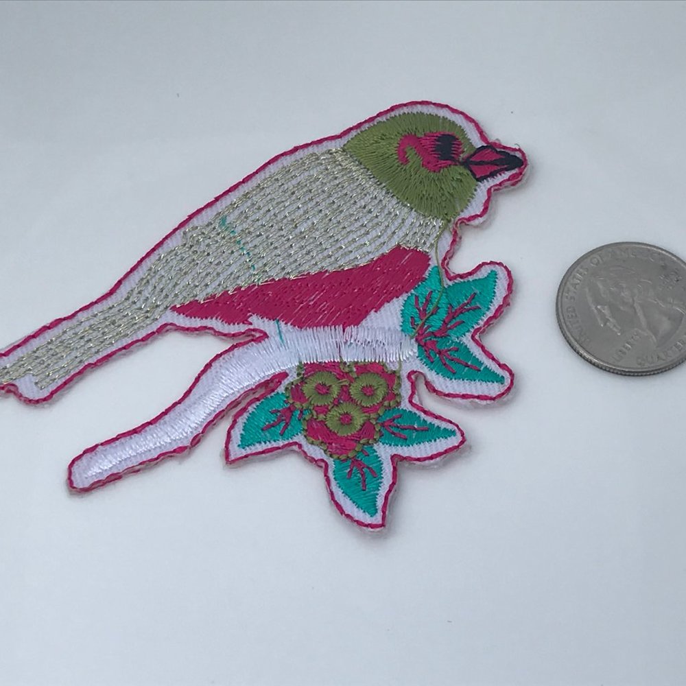 Lot of 3 Bird on Nest Iron On Patches Embroidery A - Picture 7 of 8